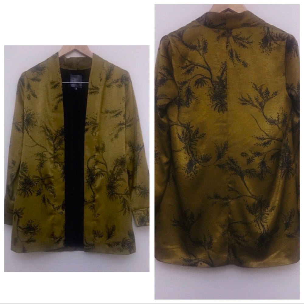 🟨Dynamite Floral Kimono “Tainted Gold”